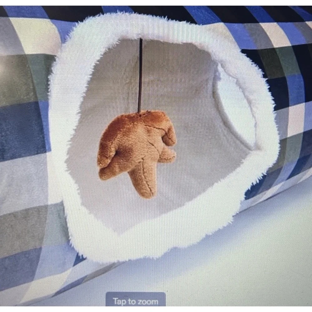 YOULY Plaid Cozy Cat Tunnel NEW
